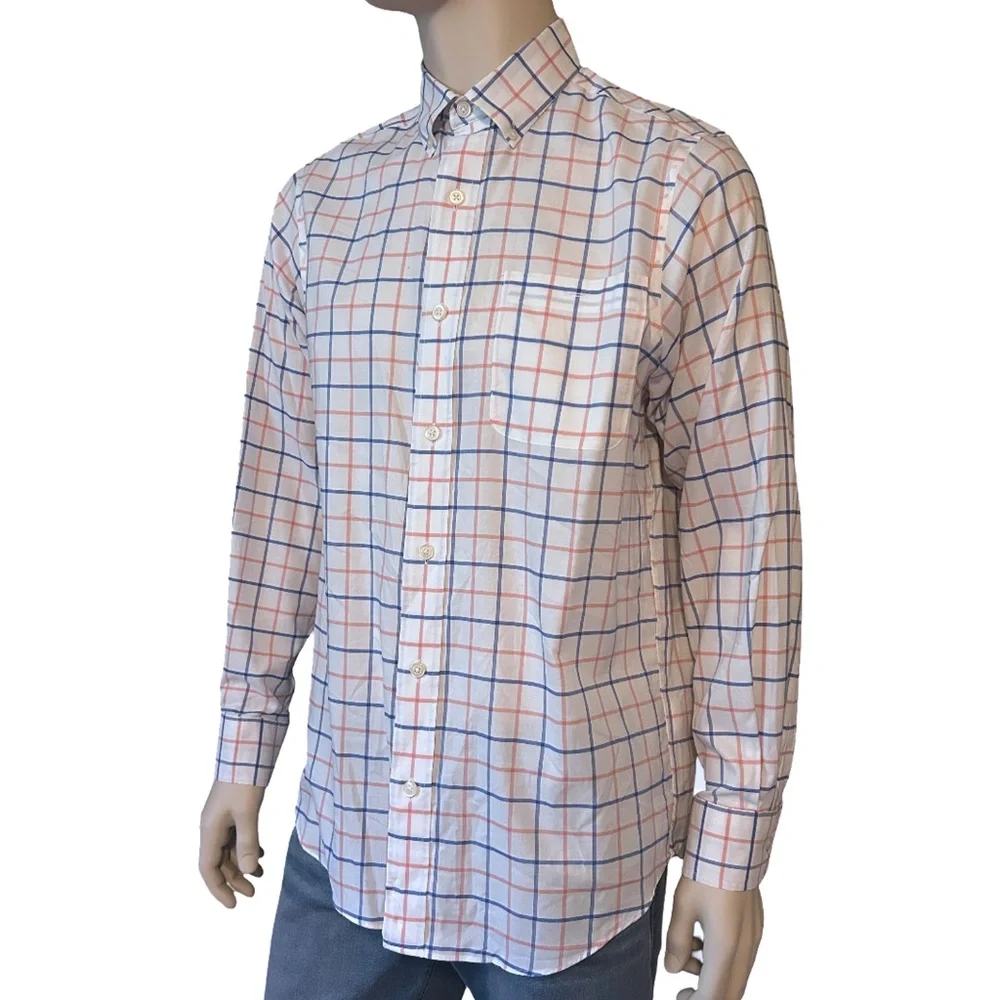 ORVIS Cotton Shirt Button Front Dress Classic Fit Window Pane Check NWOT - Picture 5 of 14